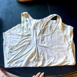Lululemon razorback tank with ruching detail